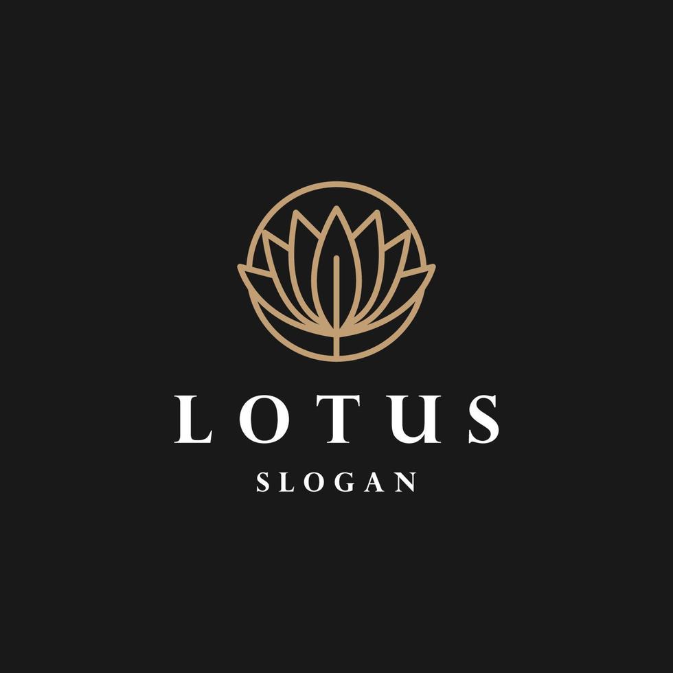 modelo de design de ícone de logotipo de lótus vetor