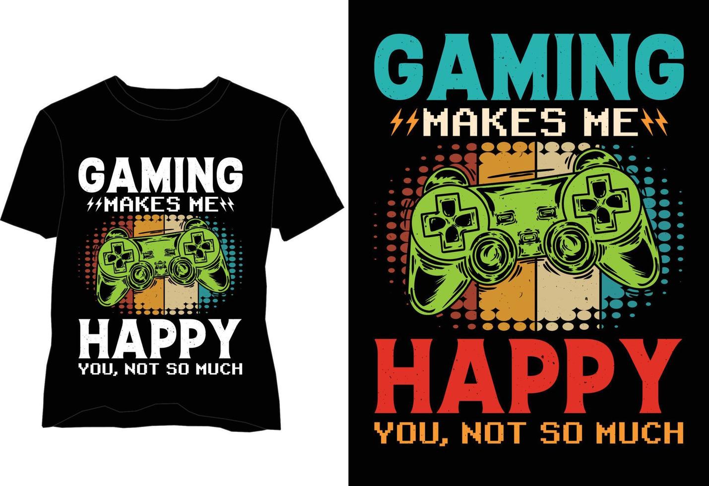 design de camiseta de videogame vetor