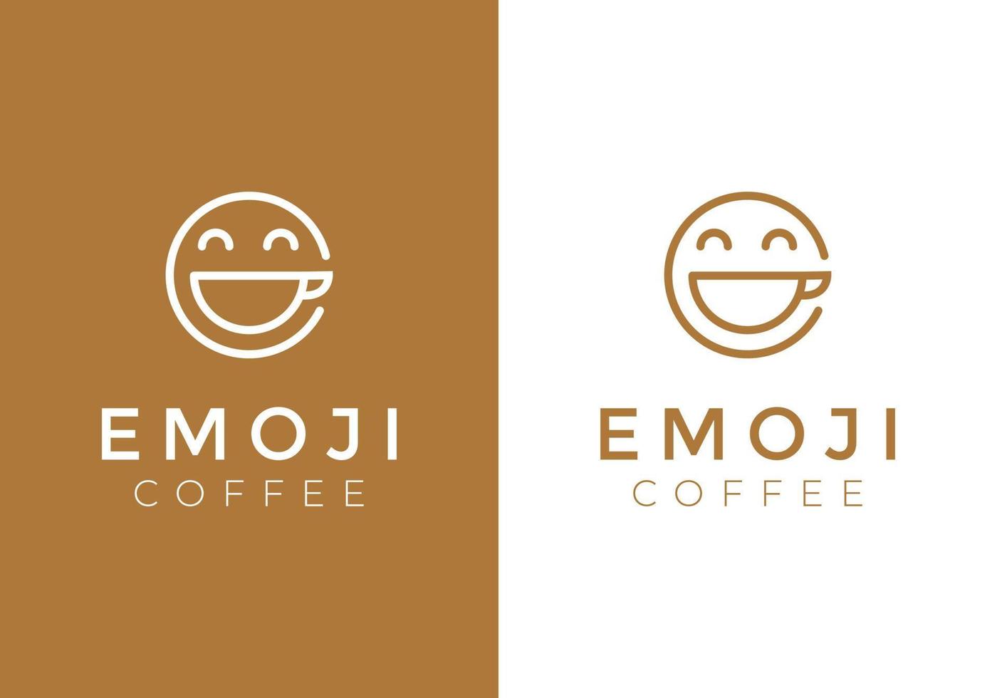 emoticon de logotipo, adequado para cafés, cafeterias e marcas de café. vetor
