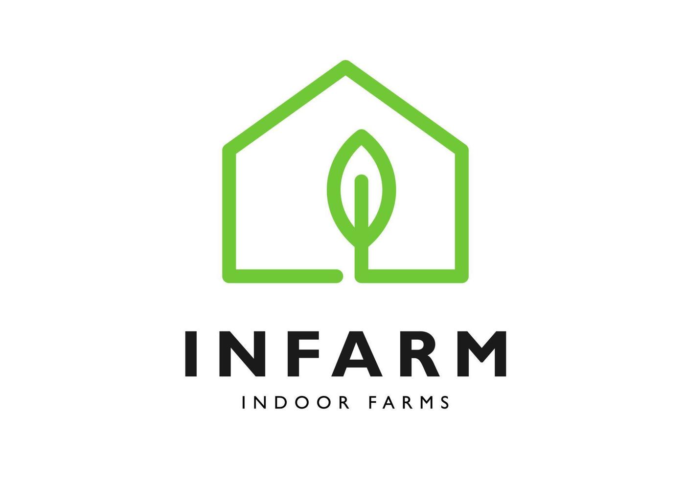 logotipo de agricultura interna, em estilo minimalista. vetor