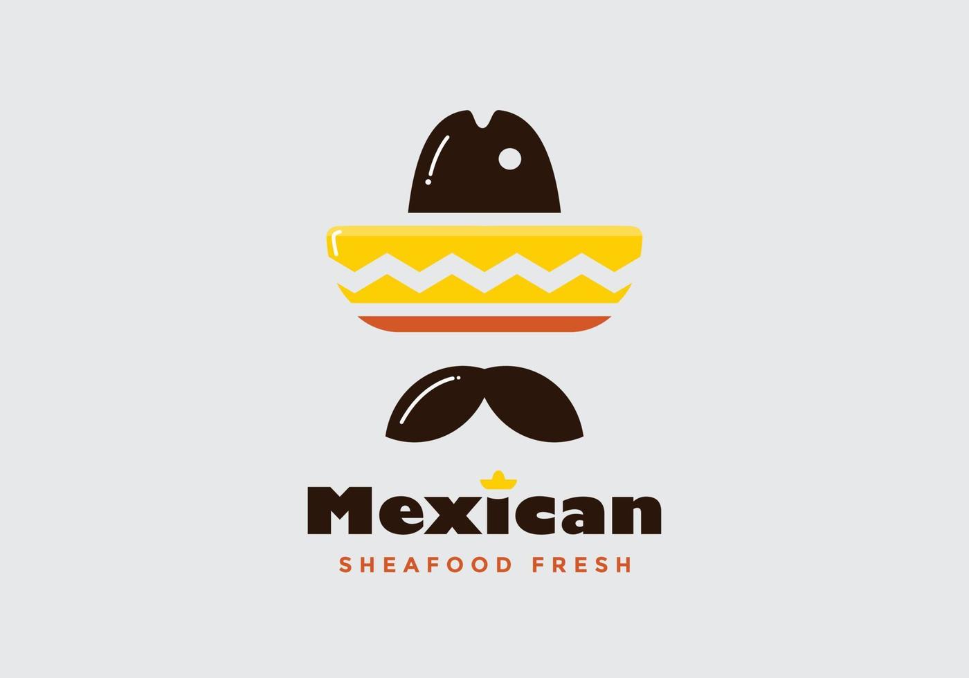 logotipo do chapéu do méxico, adequado para restaurantes, cafés e outros. vetor