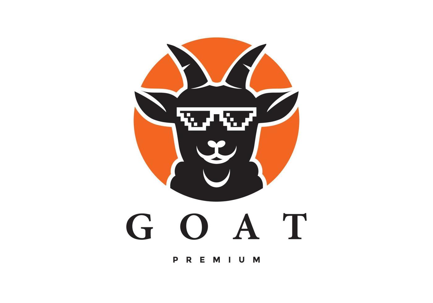 vetor de ilustração de logotipo de cabra legal.