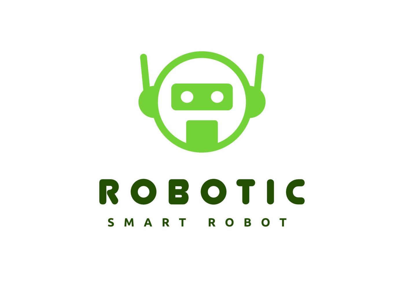 logotipo do robô, perfeito para loja de eletrônicos. vetor