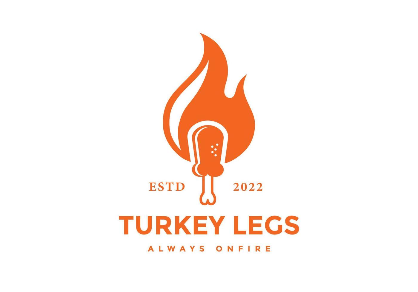 turkey lags logo, adequado para lojas de frango, restaurantes, cafés e outros. vetor
