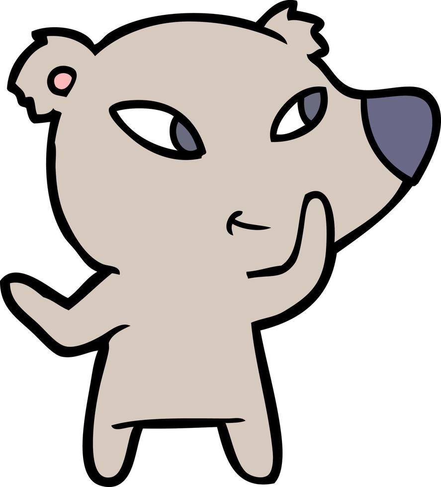 personagem de urso vetorial em estilo cartoon vetor