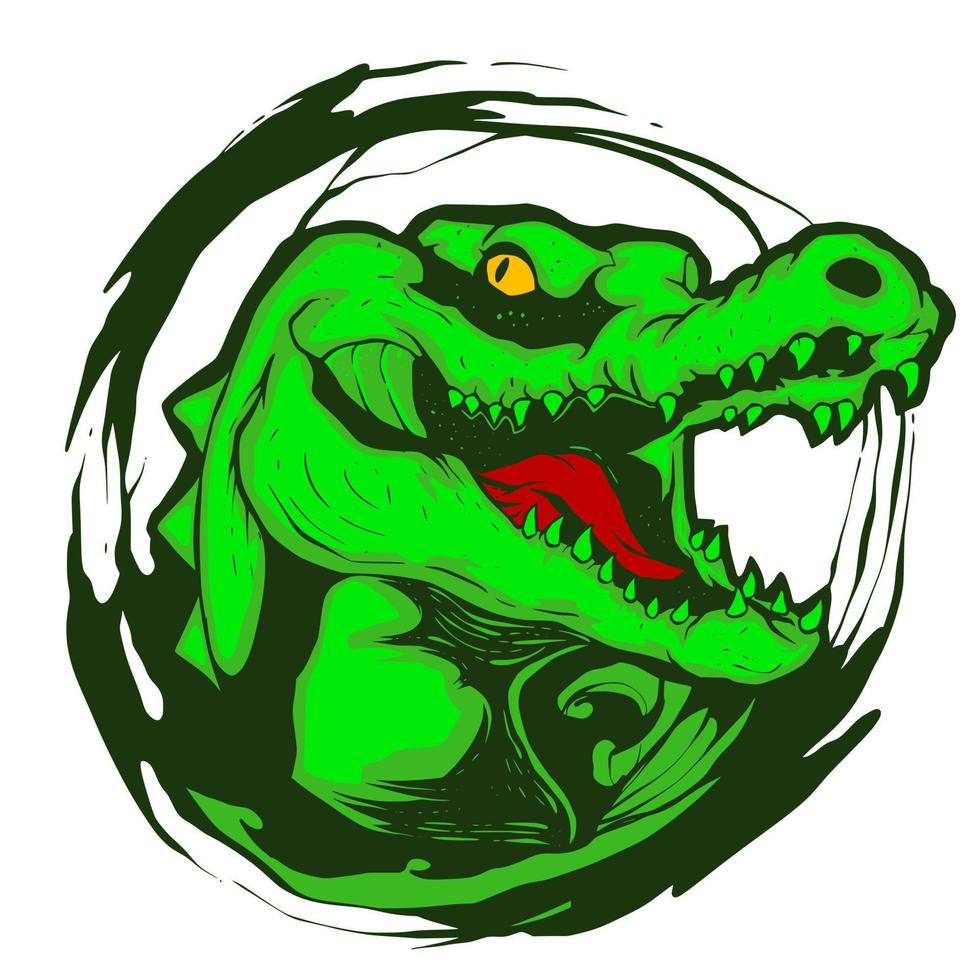 arte vetorial de ilustração de logotipo de mascote de crocodilo vetor