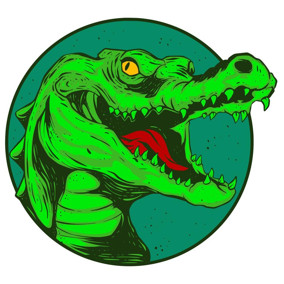 arte vetorial de ilustração de logotipo de mascote de crocodilo vetor