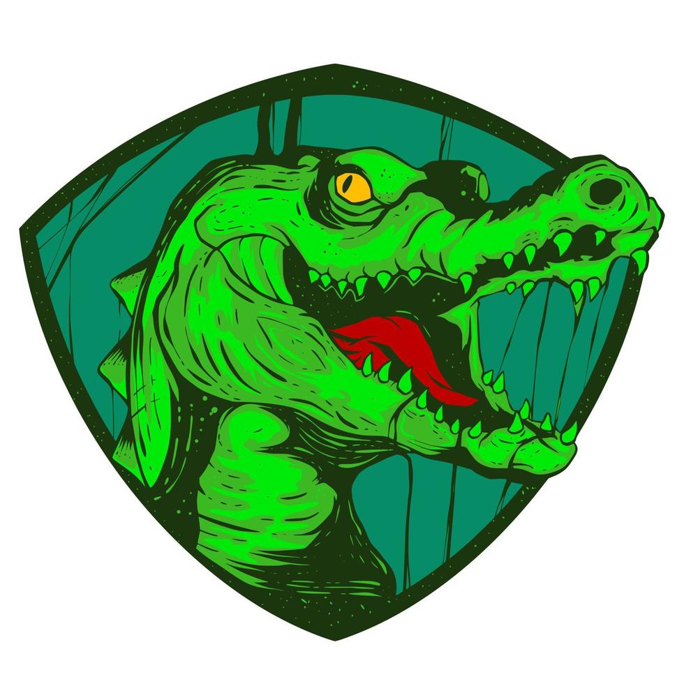 arte vetorial de ilustração de logotipo de mascote de crocodilo vetor