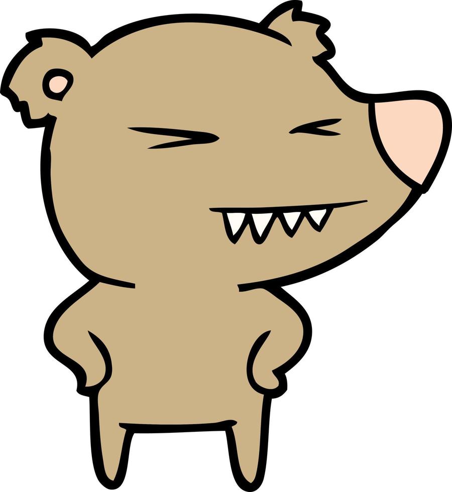 personagem de urso vetorial em estilo cartoon vetor