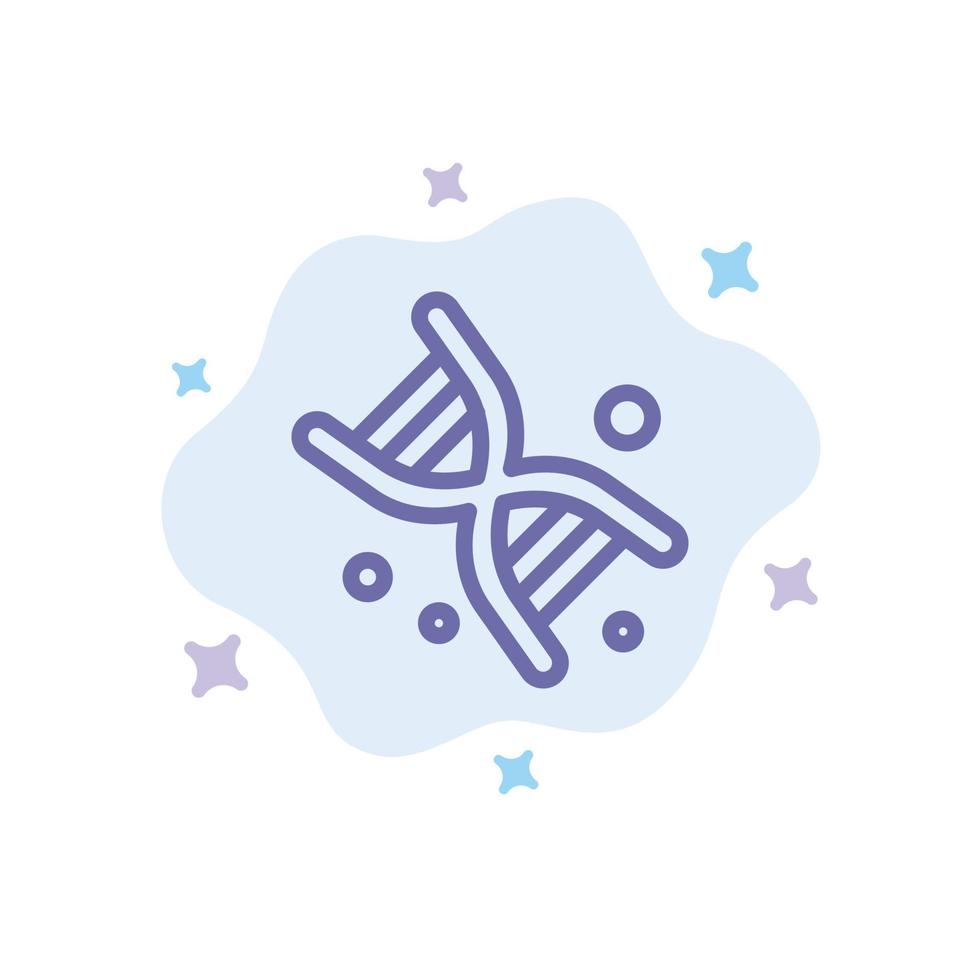 ícone azul da tecnologia da genética do bio dna no fundo abstrato da nuvem vetor
