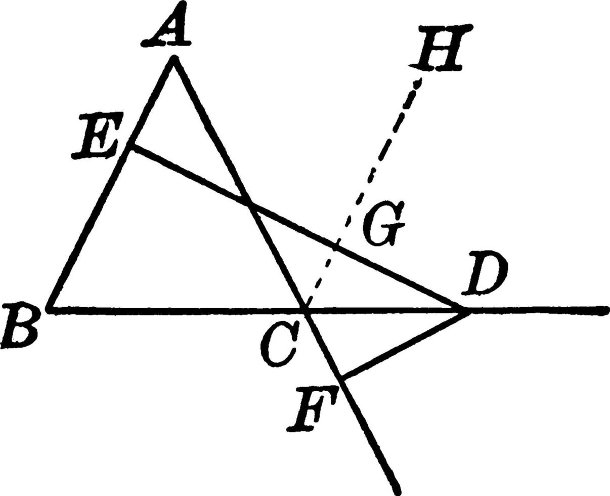 triângulo isósceles, ilustração vintage. vetor