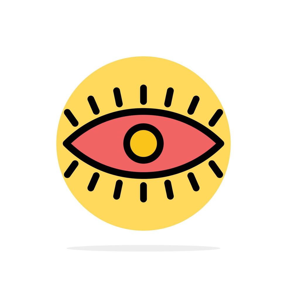 olhos olhos relógio design abstrato círculo fundo ícone de cor plana vetor
