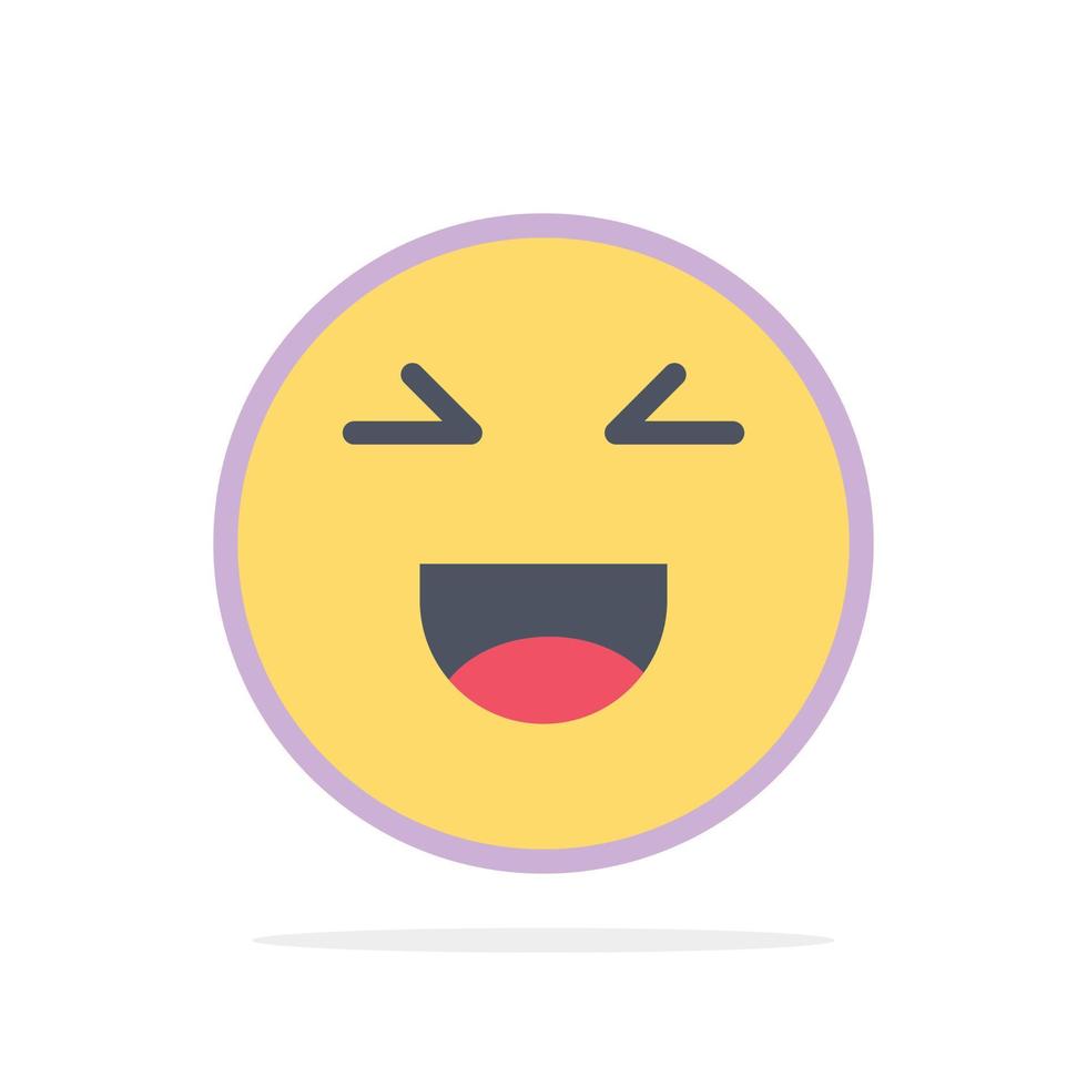 emojis de bate-papo sorriem feliz círculo abstrato ícone de cor plana de fundo vetor