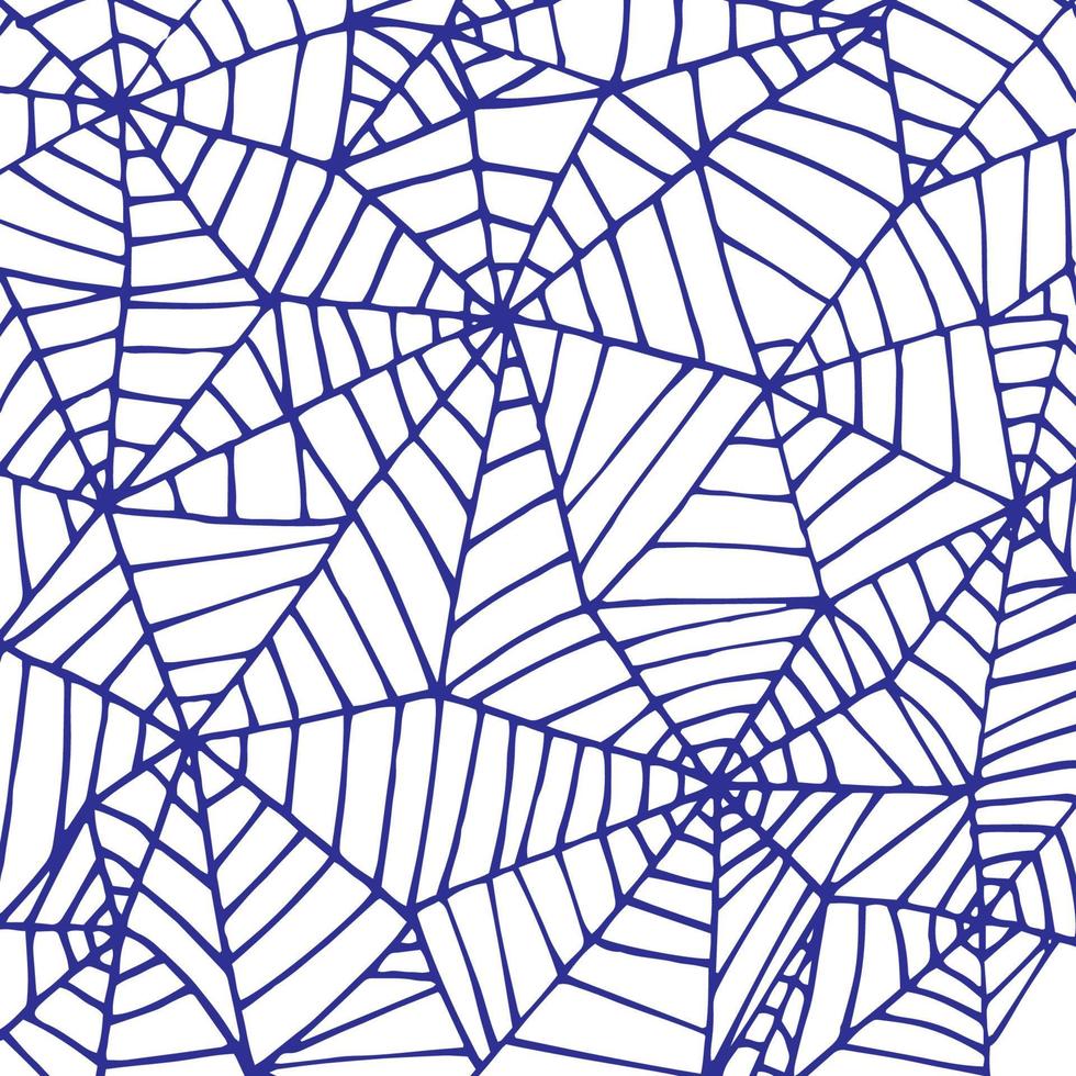 papel de parede de teia de aranha de halloween, desenhado à mão, fundo, impressão, arte. vetor