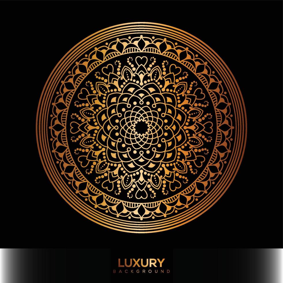 fundo de mandala de luxo, fundo decorativo com um design de mandala elegante vetor