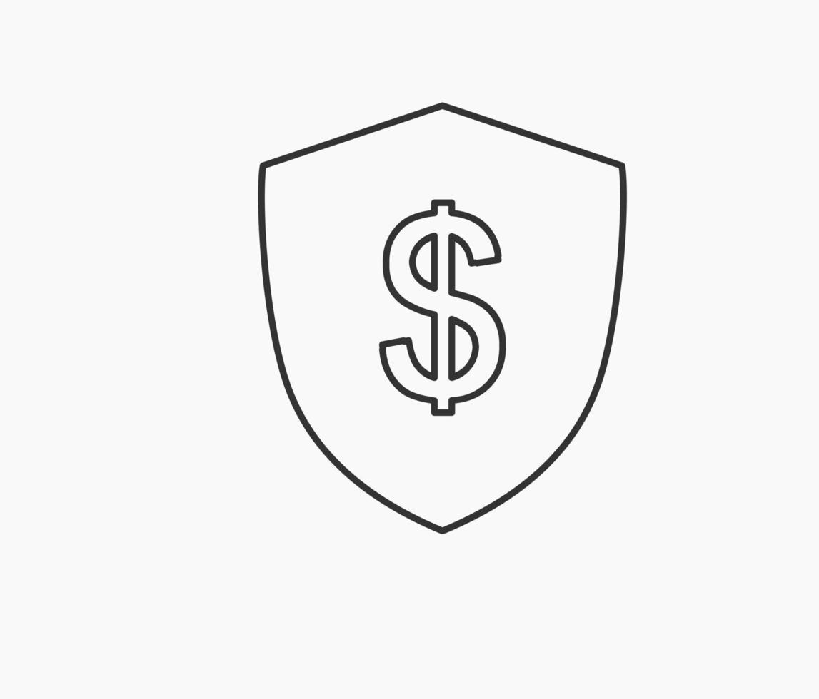 conceito de design de ícone de linha de finanças vetor