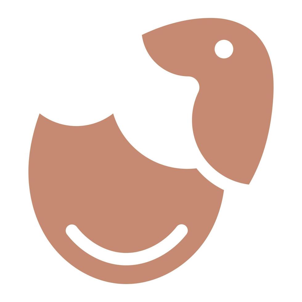 ícone de cor plana de ovo de galinha incubada para aplicativos e sites vetor