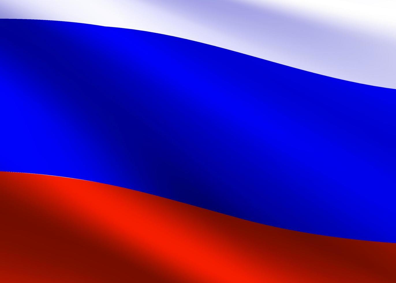 bandeira russa, tricolor. banner nas cores branco, vermelho e azul. vetor. vetor