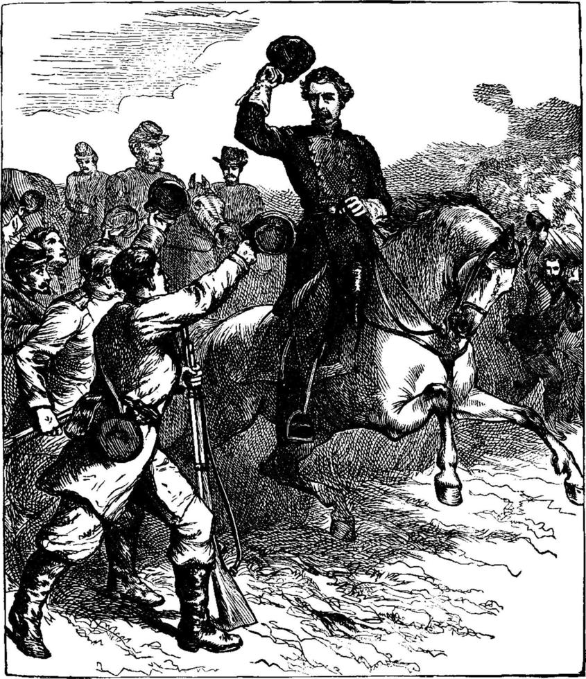 Major General George Mcclellan, ilustração vintage. vetor