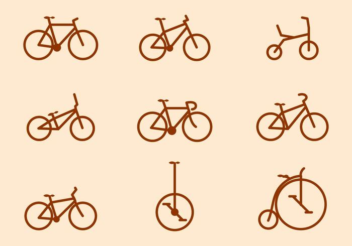 Coleções de vetores de bicicletas gratuitas