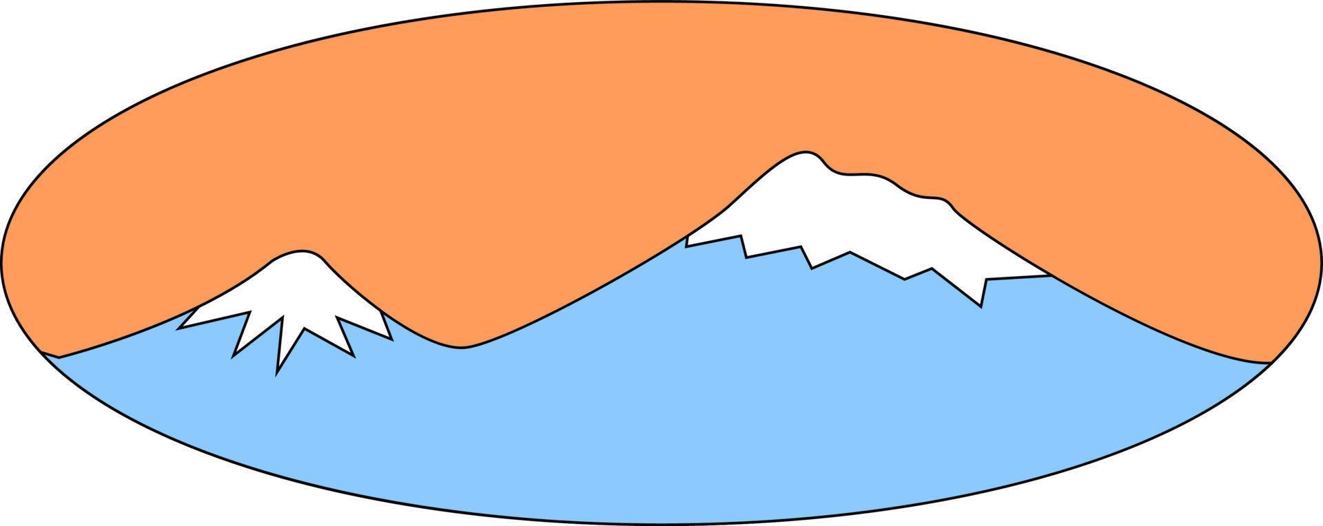 montanha ararat, ilustração, vetor em fundo branco.