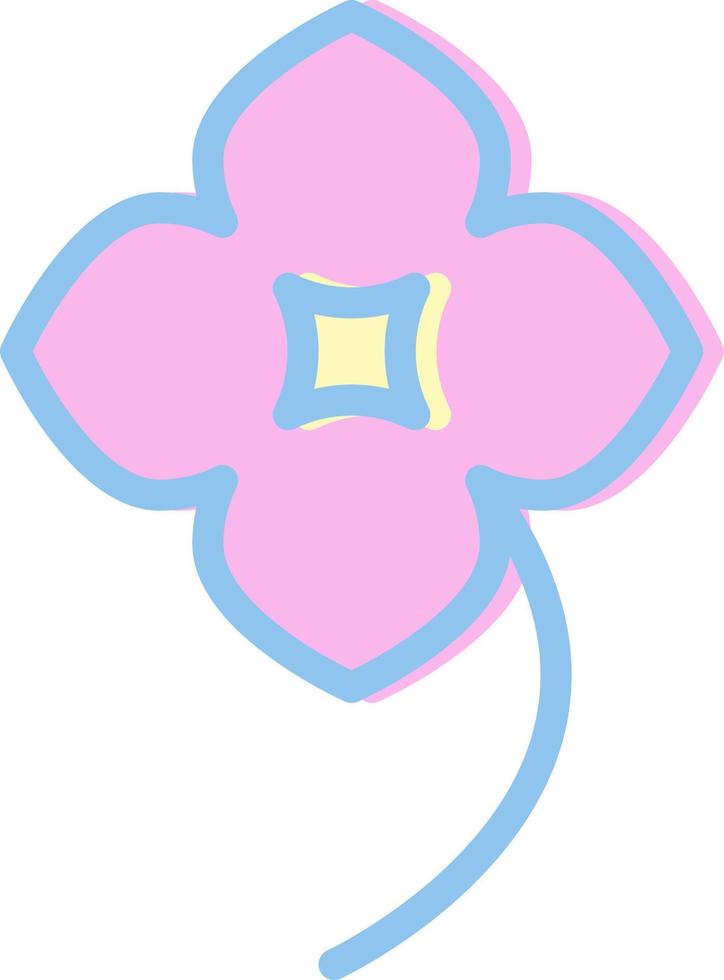 orquídea rosa, ilustração, vetor, sobre um fundo branco. vetor