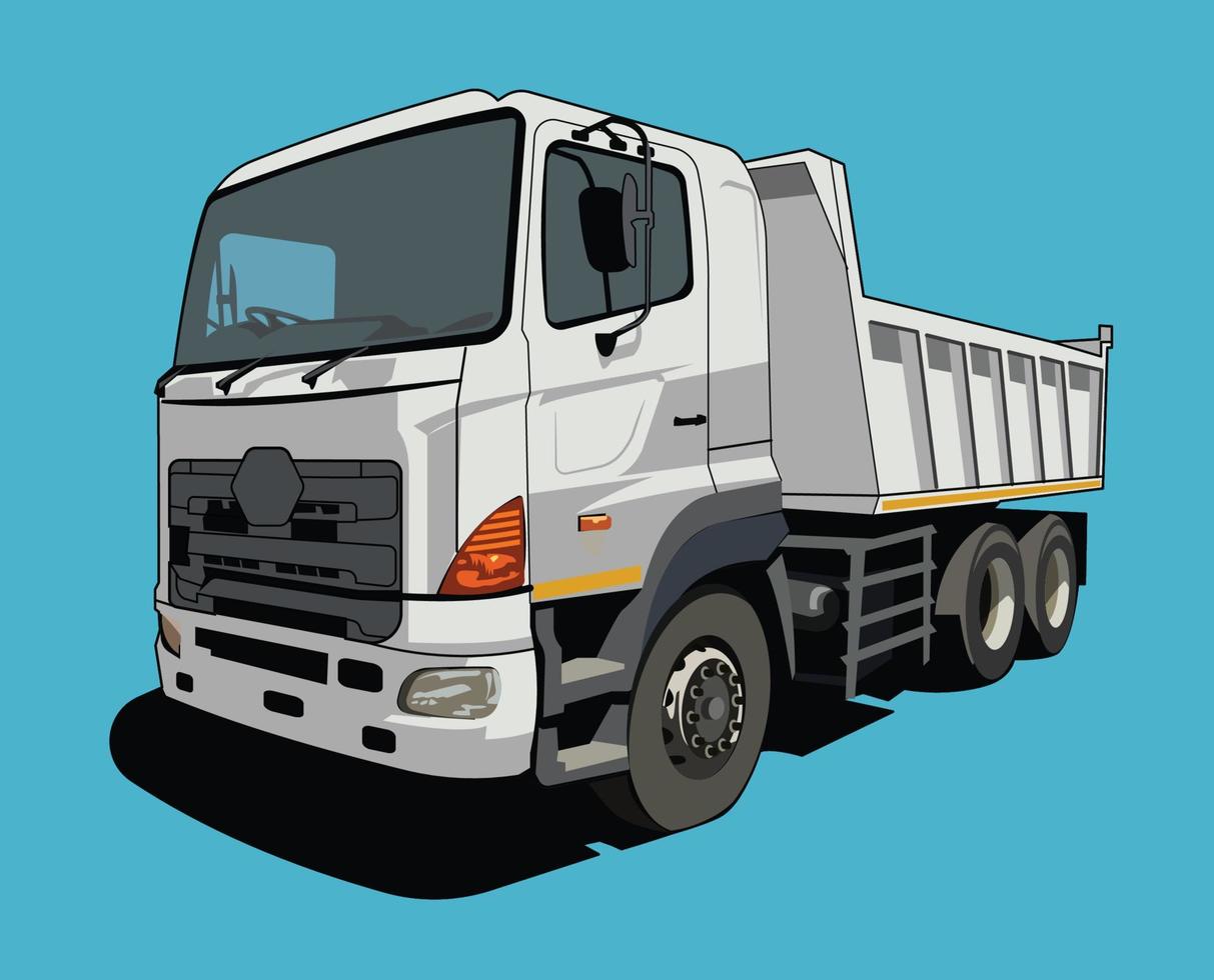 design de vetor de ilustração de transporte de caminhão basculante
