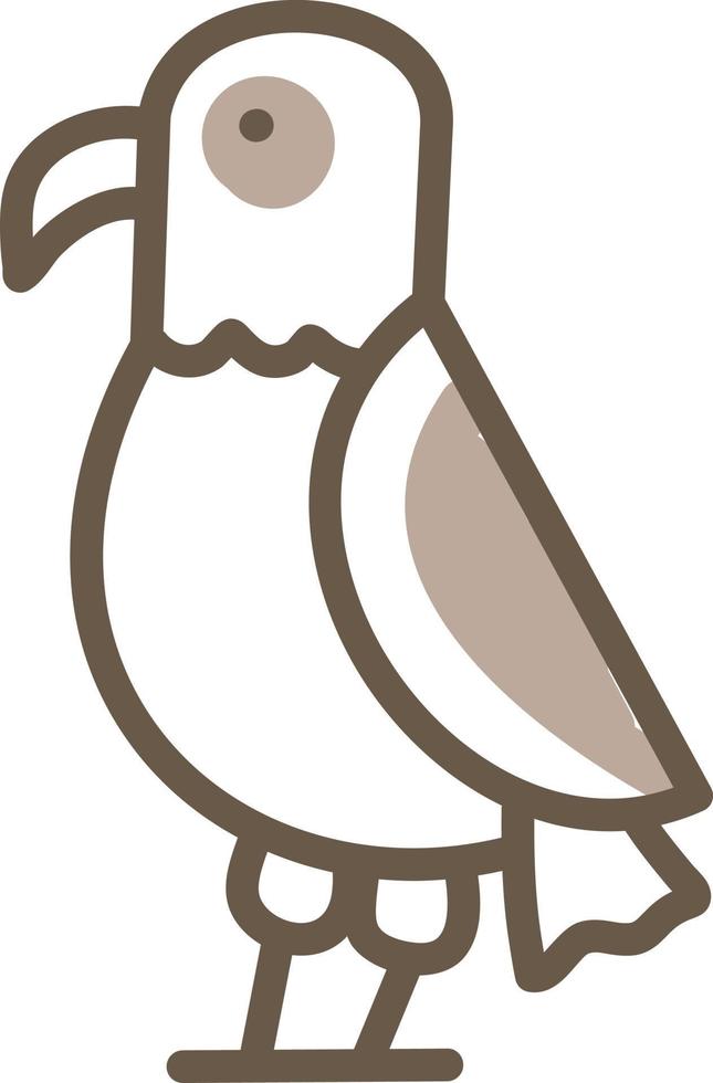 pombo marrom, ilustração, vetor em um fundo branco.