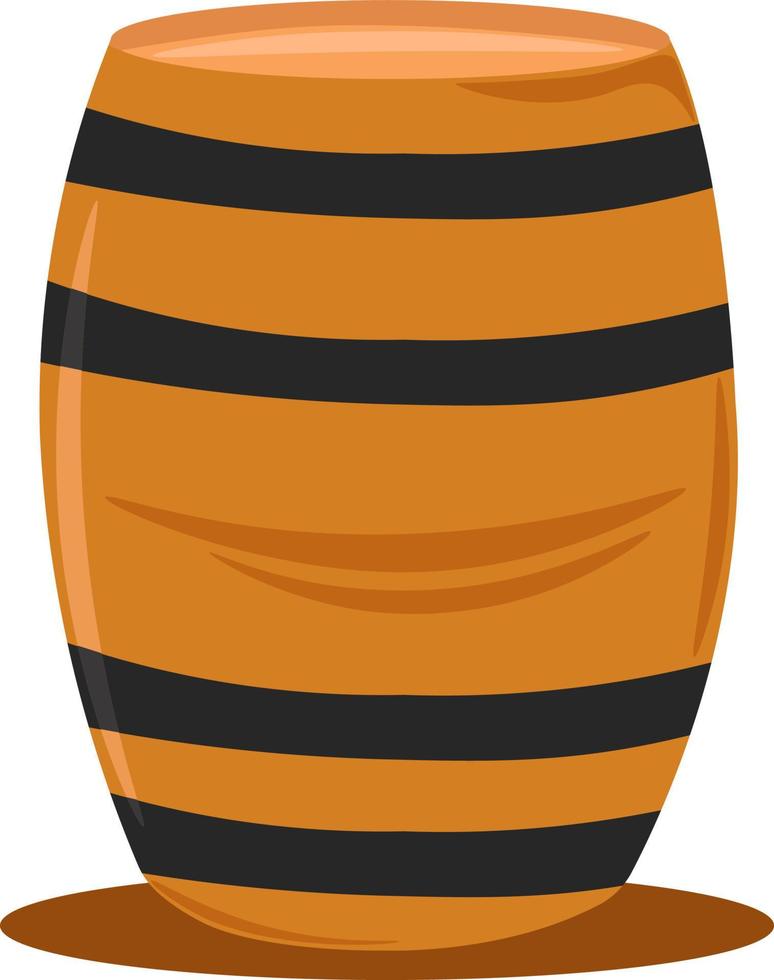 barril laranja, ilustração, vetor em fundo branco.