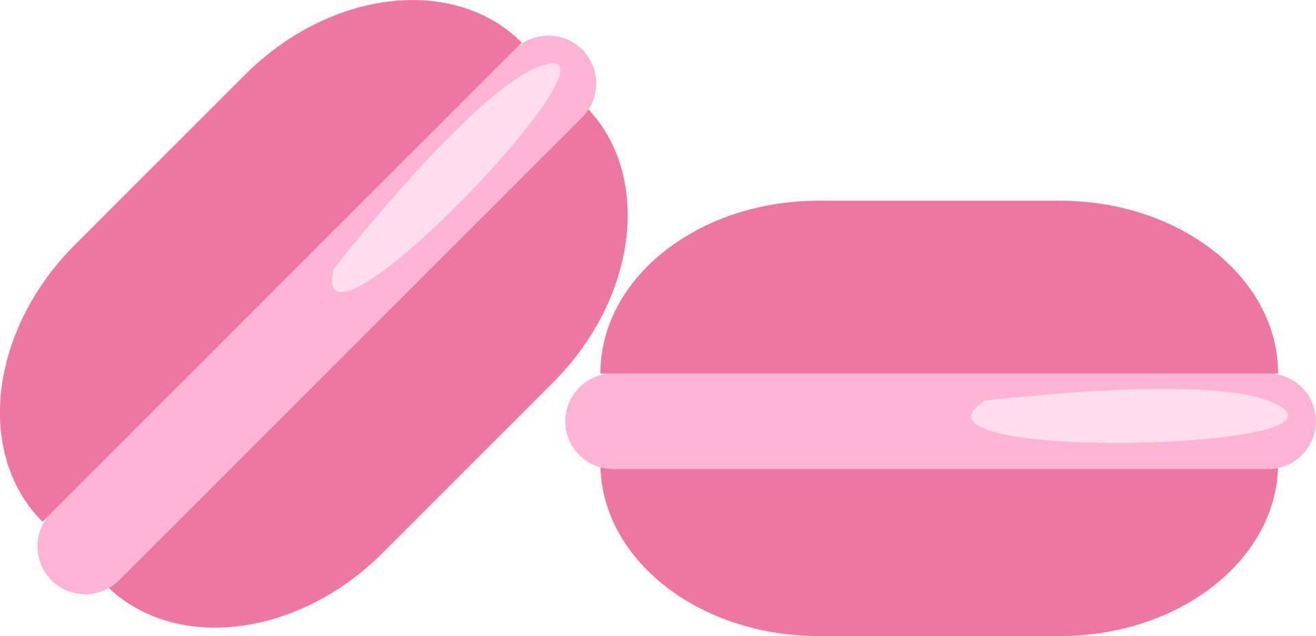 macaron rosa, ilustração, sobre um fundo branco. vetor