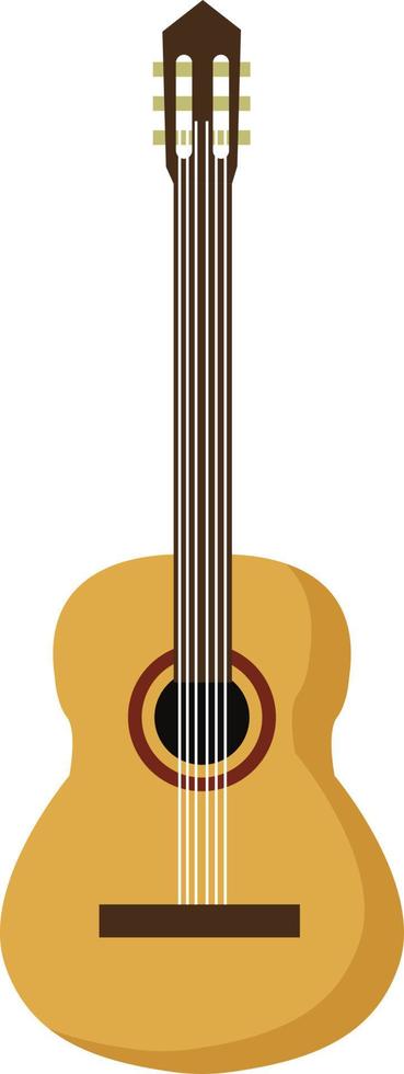 instrumento de guitarra, ilustração, vetor em fundo branco.