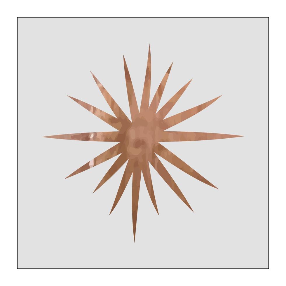 estrela de bronze abstrata para design de decoração. ilustração gráfica vetorial. vetor