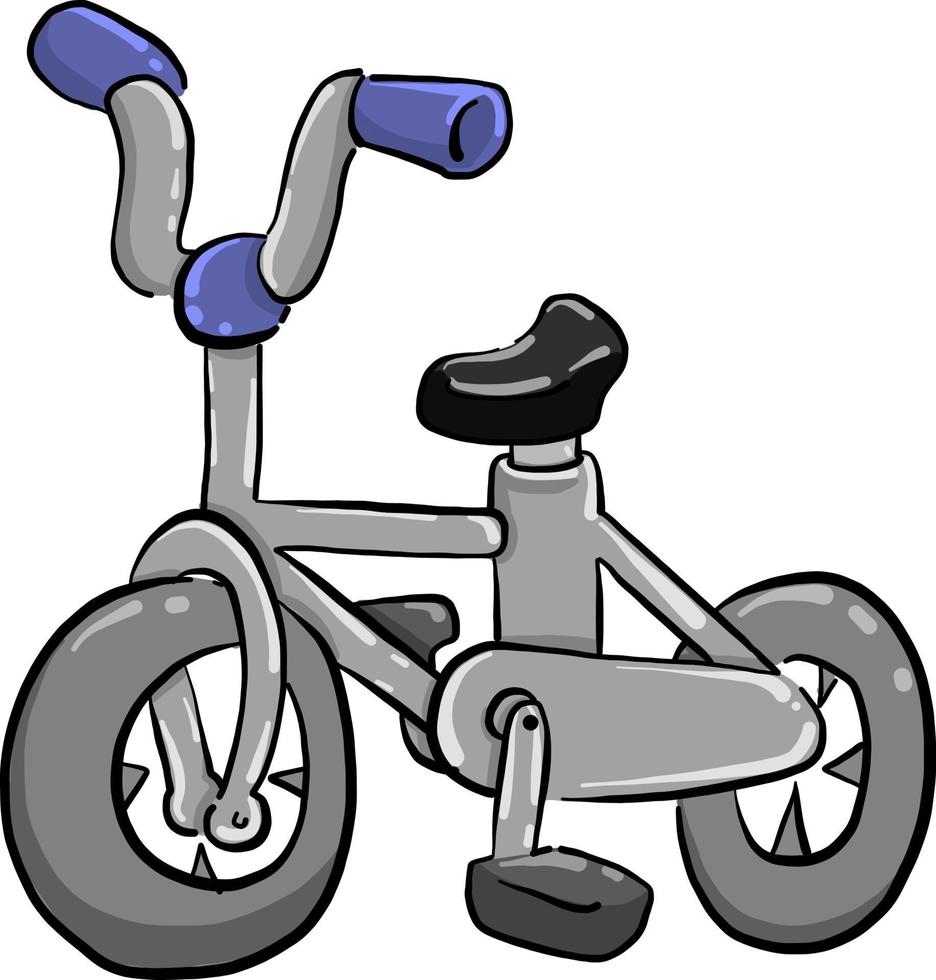 bicicleta infantil, ilustração, vetor em fundo branco