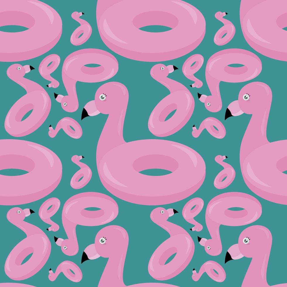 padrão de flamingo lifebouy, ilustração, vetor em fundo branco