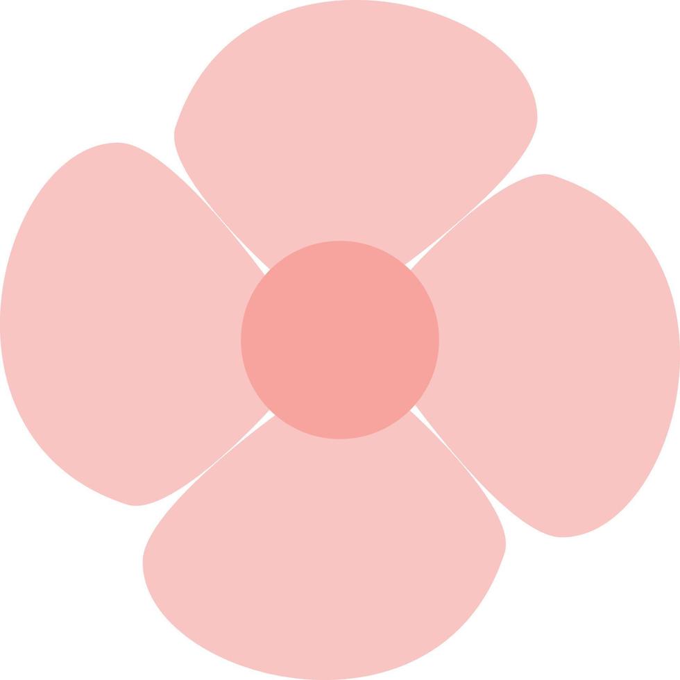 delicada flor rosa, ilustração, vetor, sobre um fundo branco. vetor