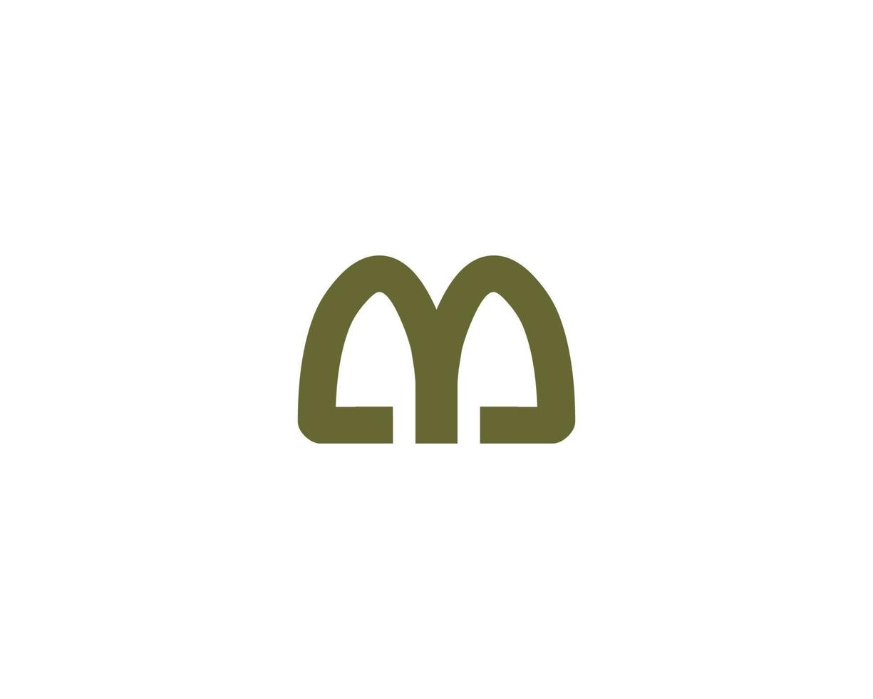 modelo de vetor de design de logotipo m