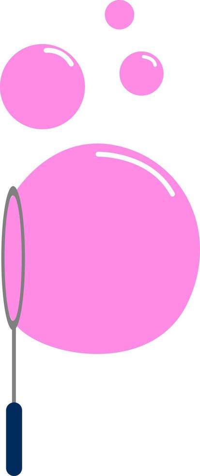 bolhas cor de rosa, ilustração, vetor em fundo branco.