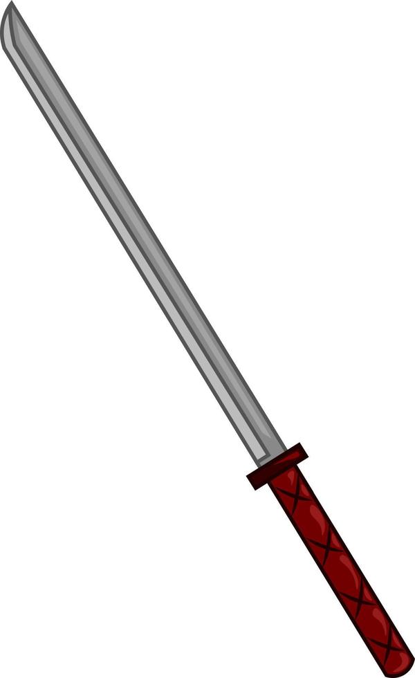 uma katana, ilustração vetorial ou colorida. vetor