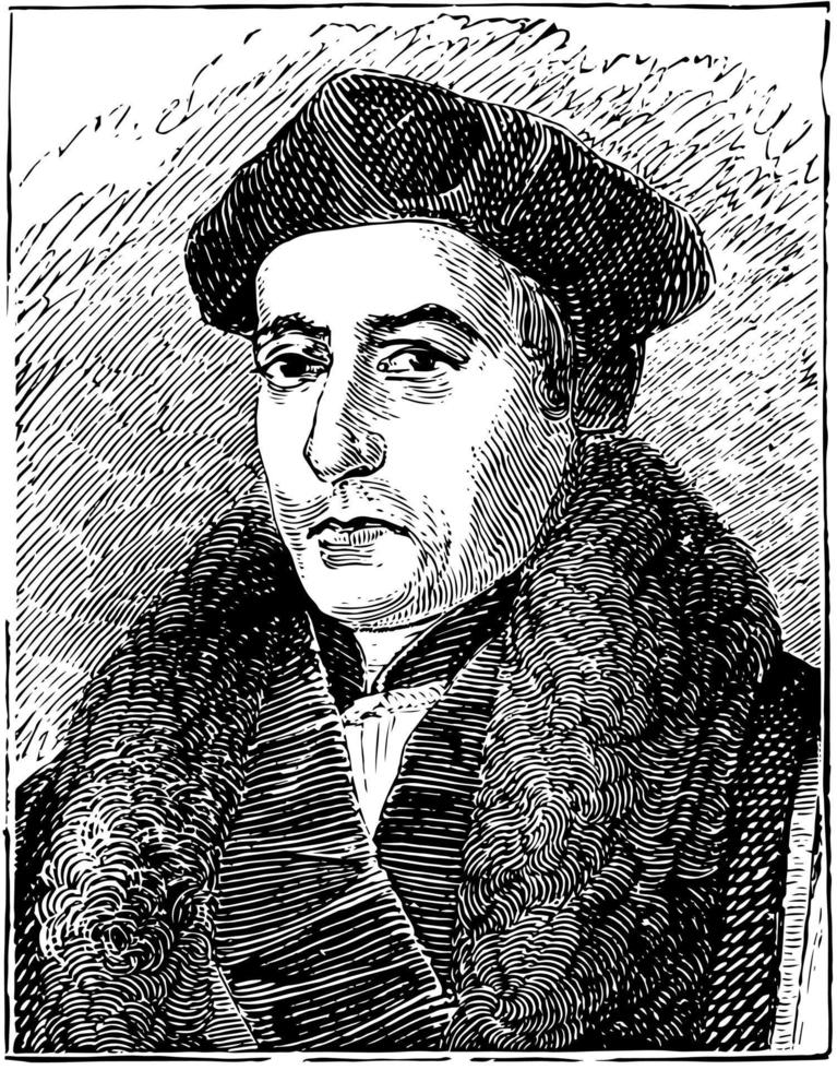 arcebispo thomas cranmer, ilustração vintage vetor