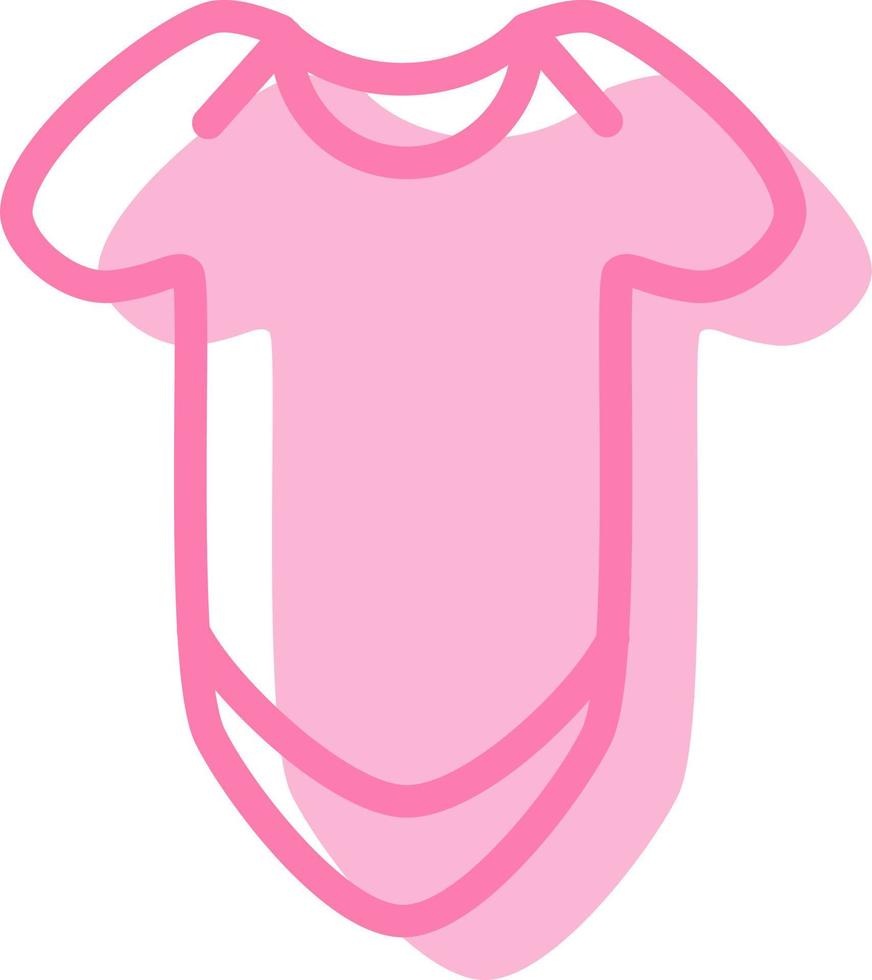 body de bebê rosa, ilustração, vetor em um fundo branco.