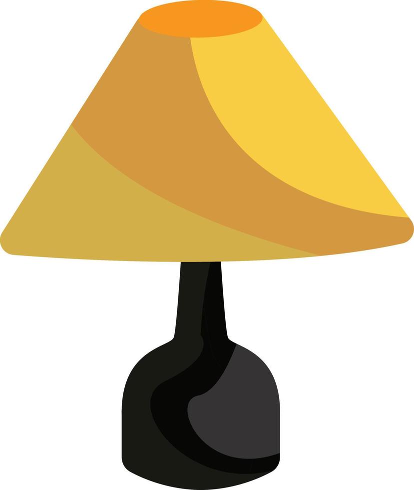lâmpada amarela, ilustração, vetor em fundo branco