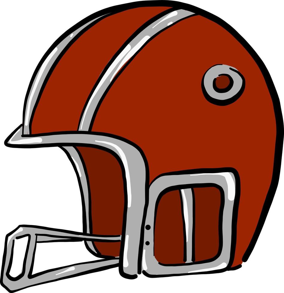 capacete de rugby, ilustração, vetor em fundo branco