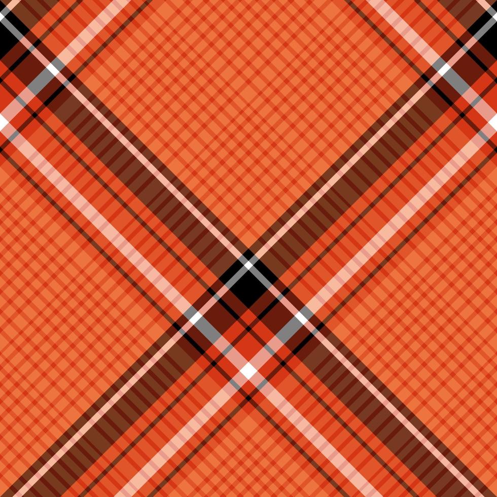padrão sem costura em lindas cores laranja, preto e branco brilhantes para xadrez, tecido, têxtil, roupas, toalha de mesa e outras coisas. imagem vetorial. 2 vetor