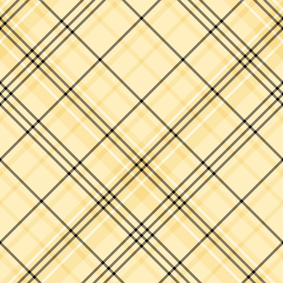 padrão sem costura em cores simples de amarelo claro, preto e branco para xadrez, tecido, têxtil, roupas, toalha de mesa e outras coisas. imagem vetorial. 2 vetor