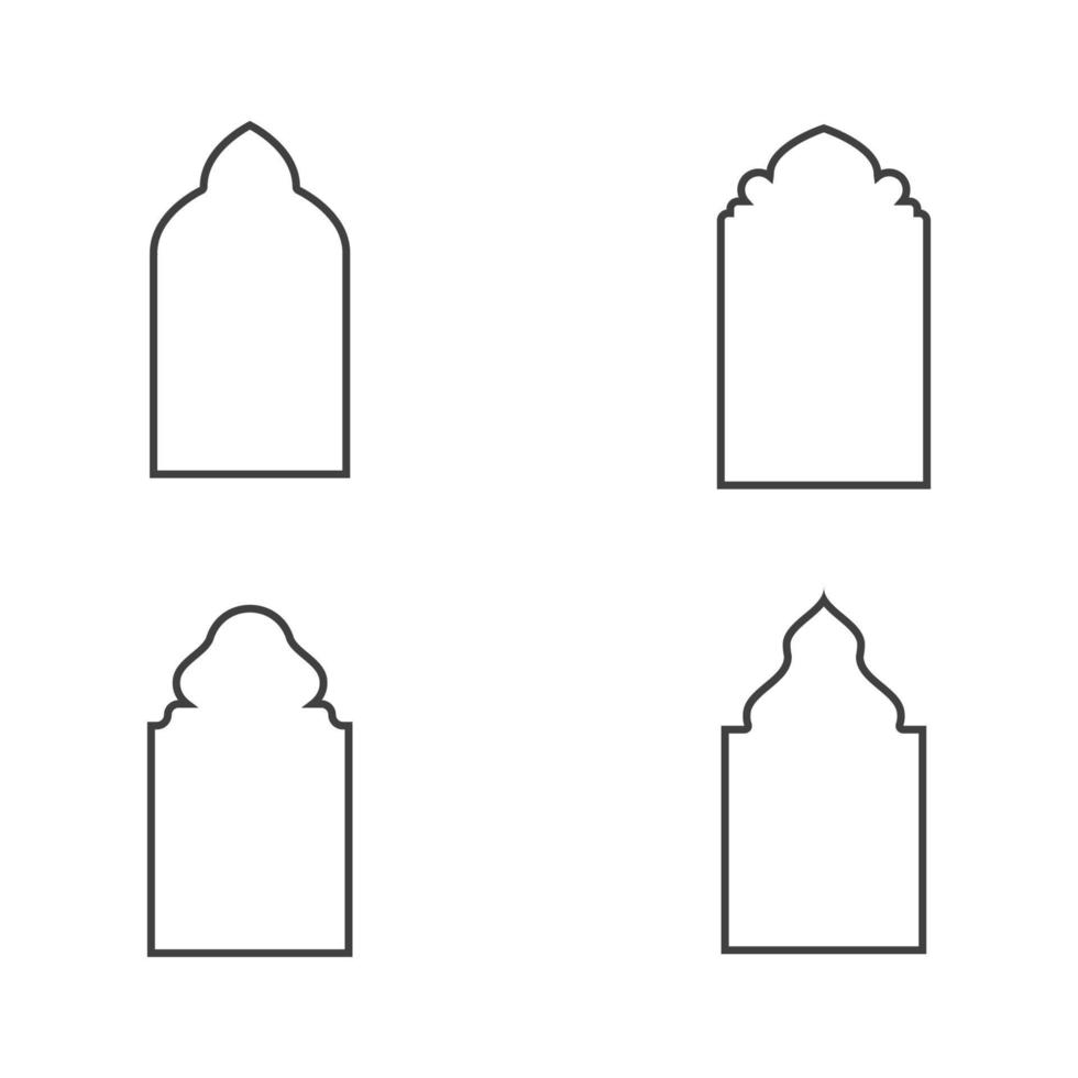 ícone de vetor de janela de mesquita