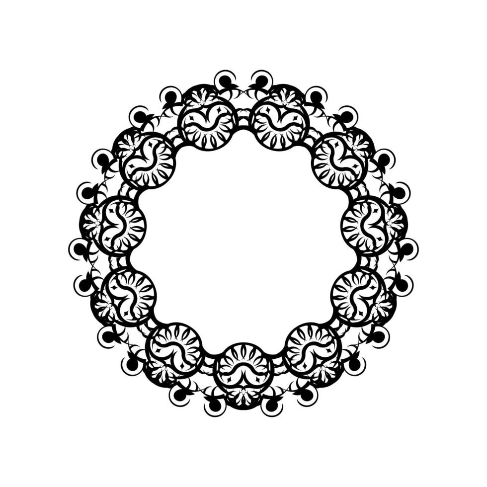 padrão circular em forma de mandala para henna, mehndi, tatuagem, decoração. ornamento decorativo em estilo étnico oriental. vetor