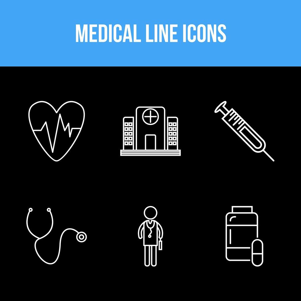 conjunto de ícones médicos vetor