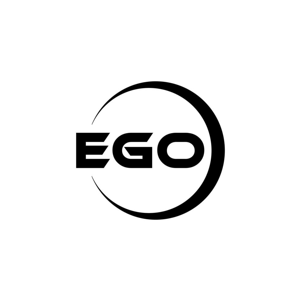 design de logotipo de carta de ego na ilustração. logotipo vetorial, desenhos de caligrafia para logotipo, pôster, convite, etc. vetor