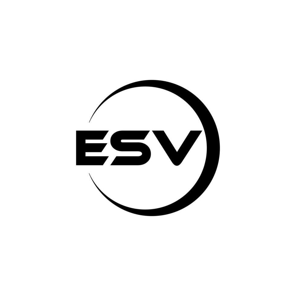 design de logotipo de carta esv na ilustração. logotipo vetorial, desenhos de caligrafia para logotipo, pôster, convite, etc. vetor