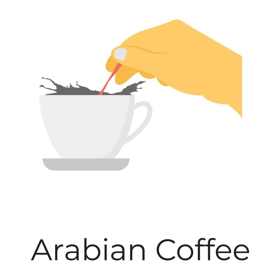 café árabe na moda vetor